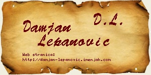 Damjan Lepanović vizit kartica